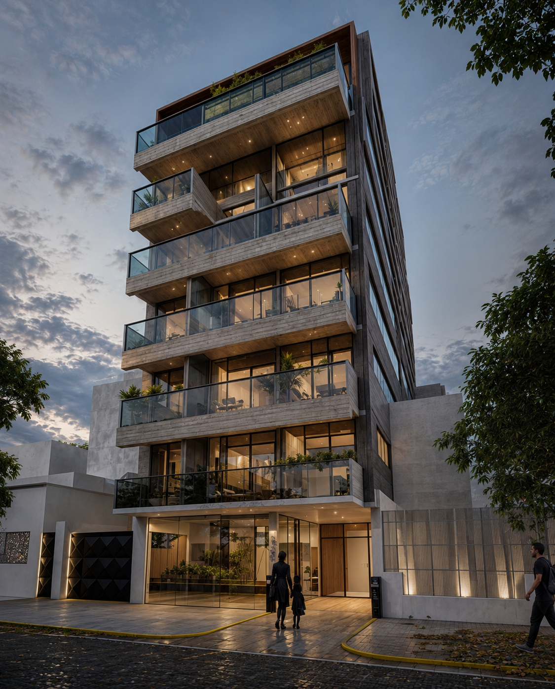Render de la fachada de Aizpurúa 2624