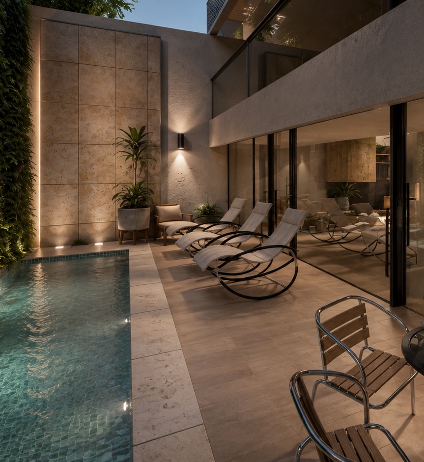 Amenities de Aizpurúa 2624 con pileta exterior, terraza y áreas comunes
